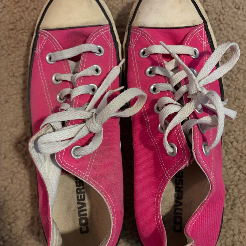 Pink converse all star size 9W 7M